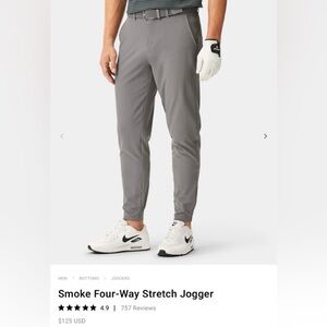 Men's smoke Joggers with Zippered Cuffs
